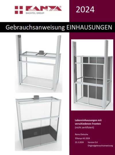 Gebrauchsanweisung Einhausungen